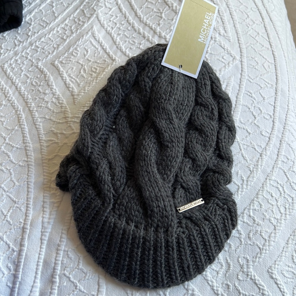 Michael Kors woven sweater brimming hat NWT Christmas gift
